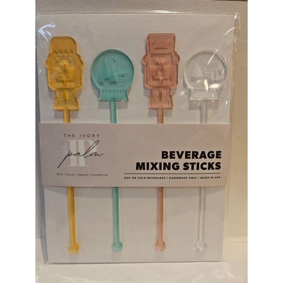 Holiday Theme Beverage Mixing Sticks by The Ivory Palm - Picture 1 of 7